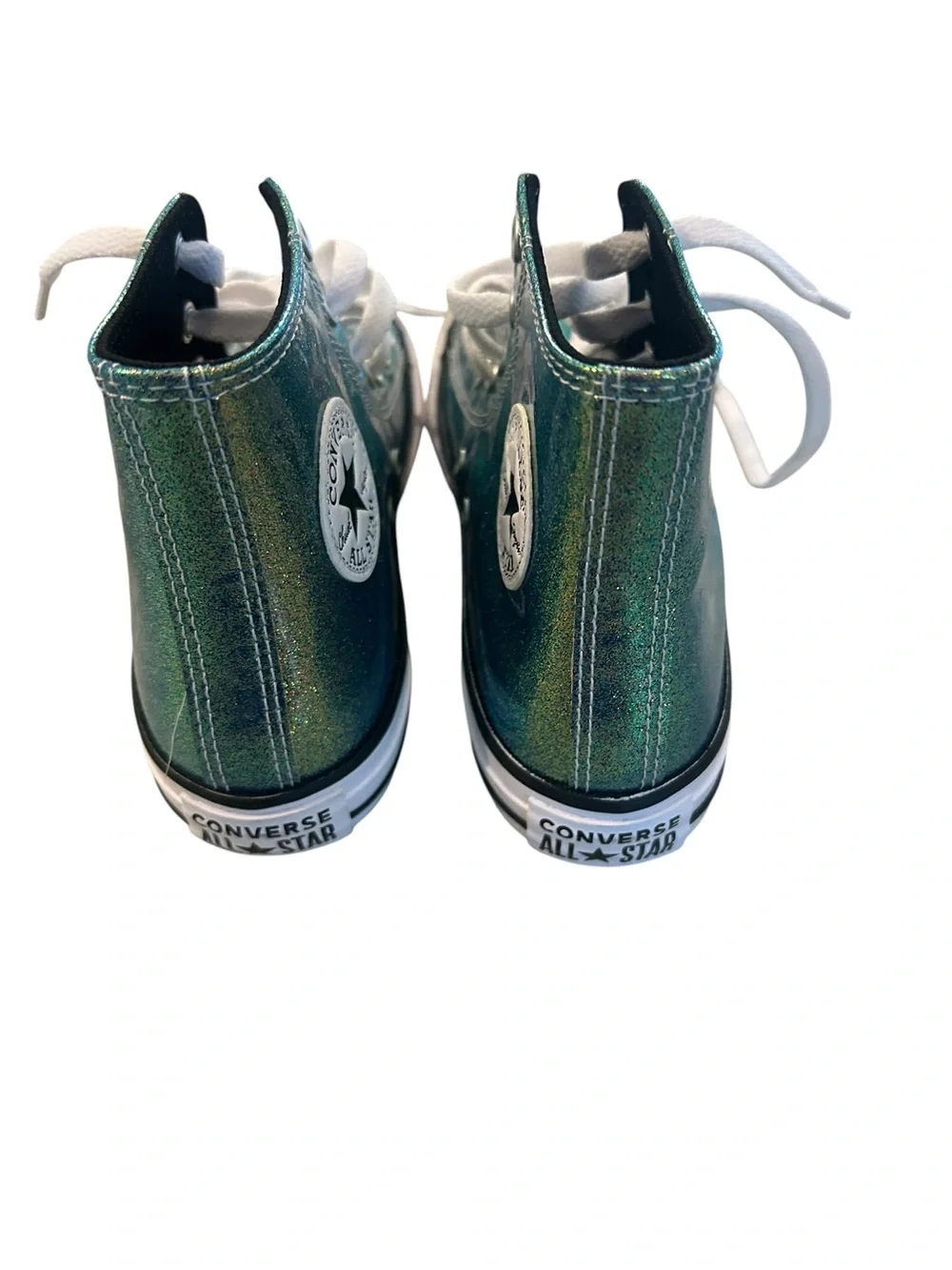 Converse girls Iridescent High-Top Sneakers - Green Shimmer size 4